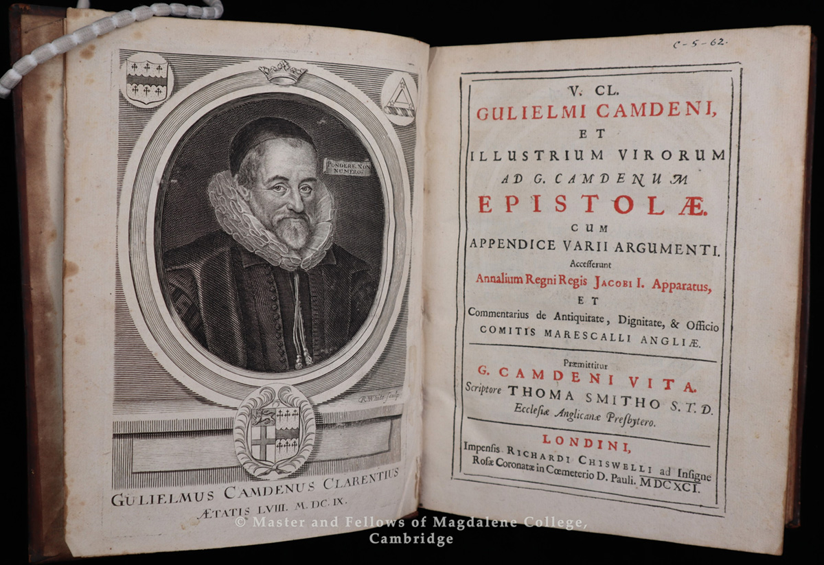 ‘V. Cl. Gulielmi Camdeni, et illustrium virorum ad G. Camdenum Epistolæ’ by William Camden, 1691 (Old Library)