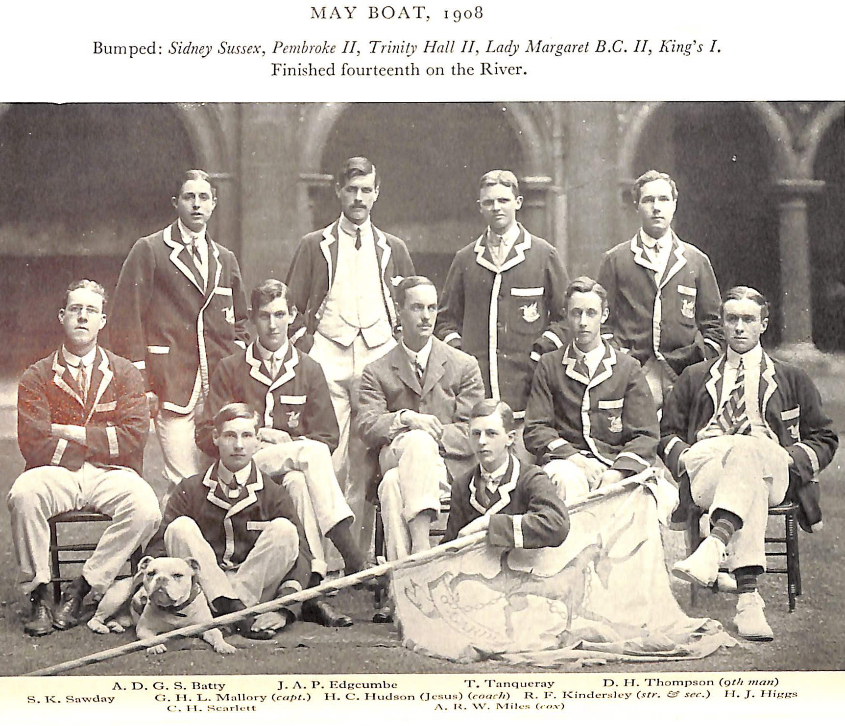 1908 Magdalene College Boat Crew